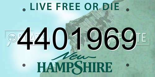 4401969 New Hampshire License Plate