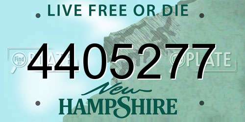 4405277 New Hampshire License Plate