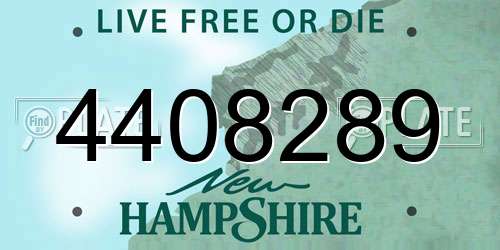4408289 New Hampshire License Plate