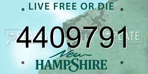 4409791 New Hampshire License Plate