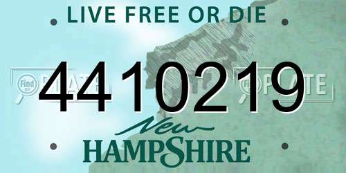 4410219 New Hampshire License Plate
