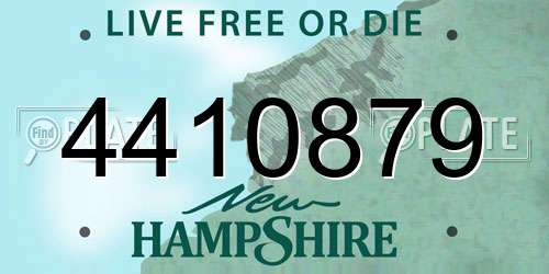4410879 New Hampshire License Plate