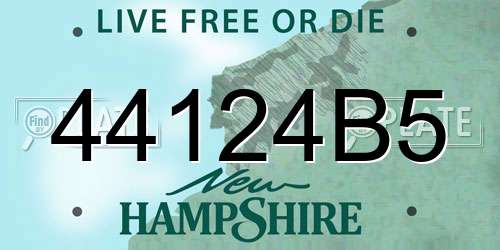 44124B5 New Hampshire License Plate