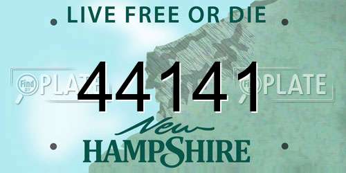 44141 New Hampshire License Plate