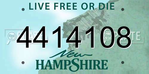 4414108 New Hampshire License Plate