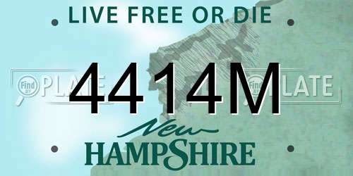 4414M New Hampshire License Plate