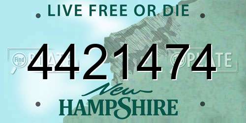 4421474 New Hampshire License Plate