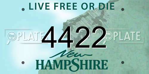 4422 New Hampshire License Plate