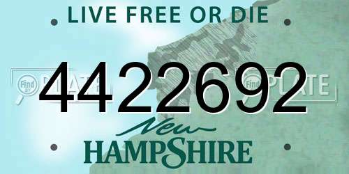 4422692 New Hampshire License Plate