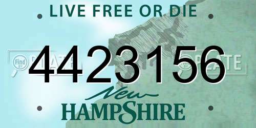 4423156 New Hampshire License Plate
