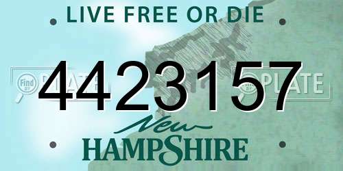 4423157 New Hampshire License Plate
