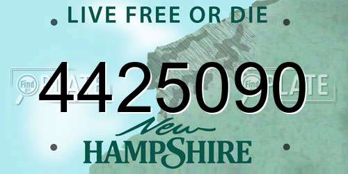 4425090 New Hampshire License Plate