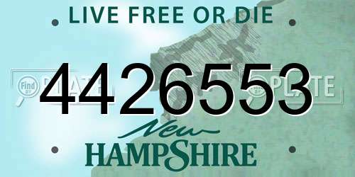 4426553 New Hampshire License Plate