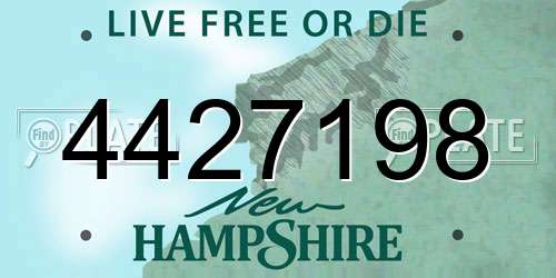 4427198 New Hampshire License Plate