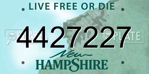4427227 New Hampshire License Plate