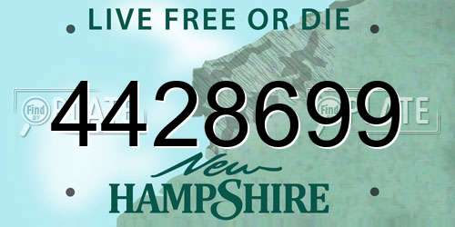 4428699 New Hampshire License Plate