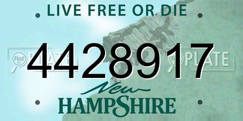 4428917 New Hampshire License Plate