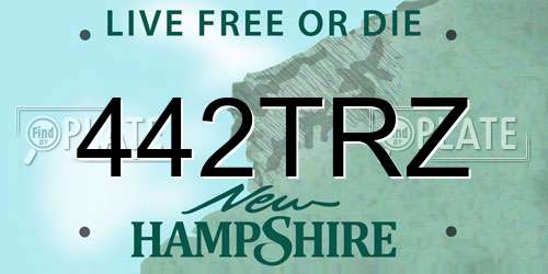 442TRZ New Hampshire License Plate