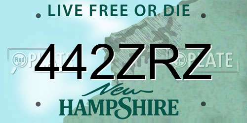442ZRZ New Hampshire License Plate