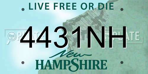 4431NH New Hampshire License Plate