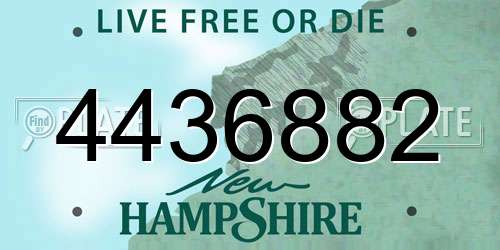 4436882 New Hampshire License Plate