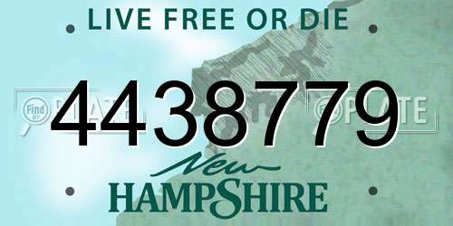 4438779 New Hampshire License Plate