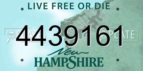 4439161 New Hampshire License Plate