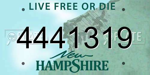 4441319 New Hampshire License Plate