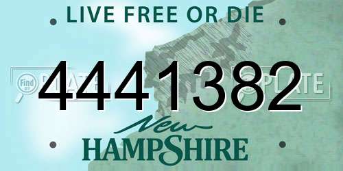 4441382 New Hampshire License Plate