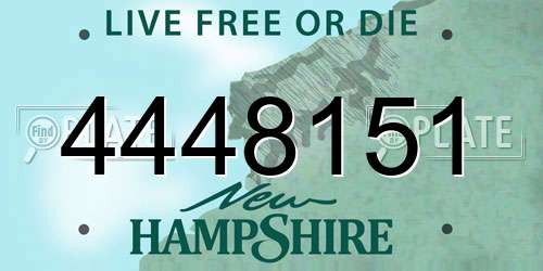4448151 New Hampshire License Plate