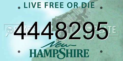 4448295 New Hampshire License Plate
