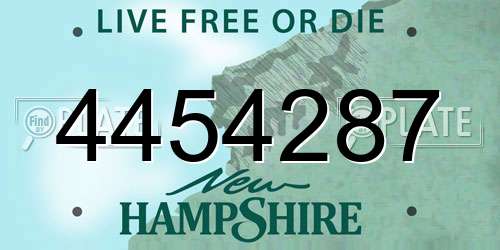 4454287 New Hampshire License Plate