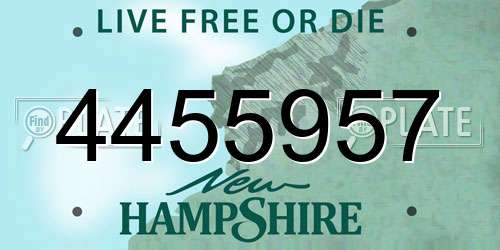 4455957 New Hampshire License Plate