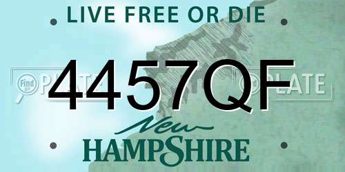 4457QF New Hampshire License Plate