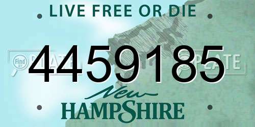 4459185 New Hampshire License Plate