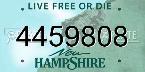 4459808 New Hampshire License Plate
