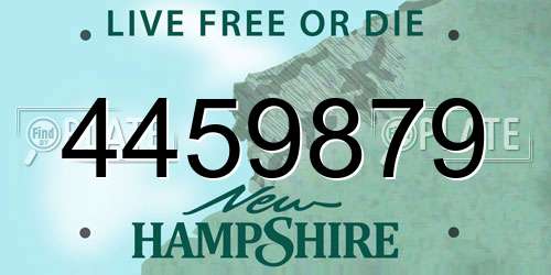 4459879 New Hampshire License Plate