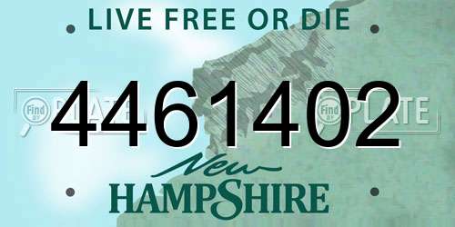 4461402 New Hampshire License Plate