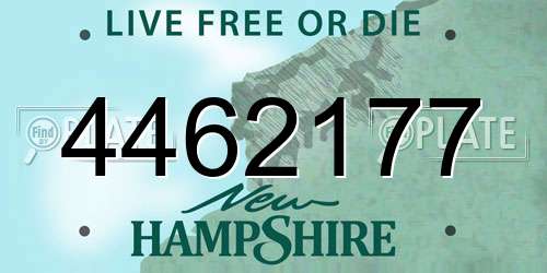 4462177 New Hampshire License Plate