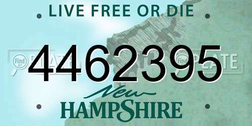 4462395 New Hampshire License Plate