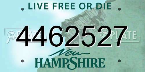 4462527 New Hampshire License Plate