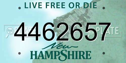 4462657 New Hampshire License Plate
