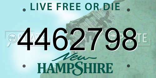 4462798 New Hampshire License Plate
