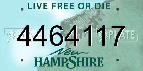 4464117 New Hampshire License Plate