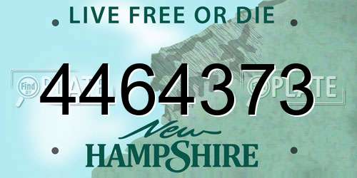 4464373 New Hampshire License Plate