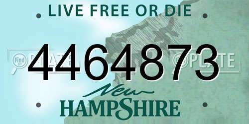 4464873 New Hampshire License Plate