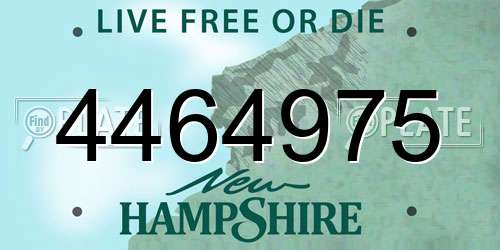 4464975 New Hampshire License Plate