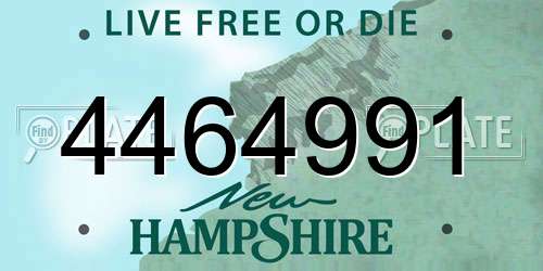 4464991 New Hampshire License Plate