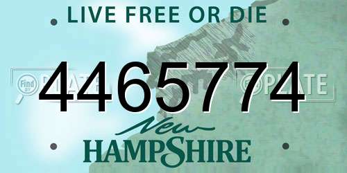 4465774 New Hampshire License Plate