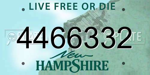 4466332 New Hampshire License Plate